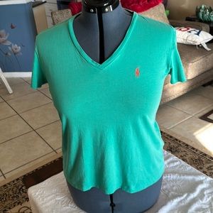 Ladies v neck Tshirt Sz L by Ralph Lauren Sport